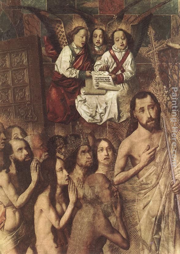 Christ Leading the Patriarchs to the Paradise (detail) painting - Bartolome Bermejo Christ Leading the Patriarchs to the Paradise (detail) art painting